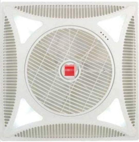 Modern 14-Inch Box Type Ceiling Fan with Remote and LED