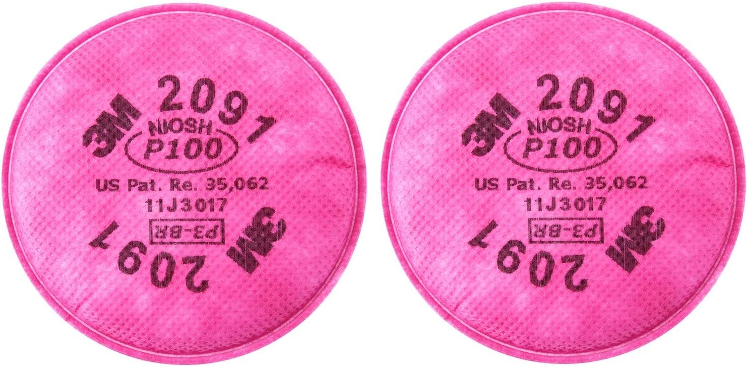 3M P100/2091 Particulate Replacement Filters (Pair)