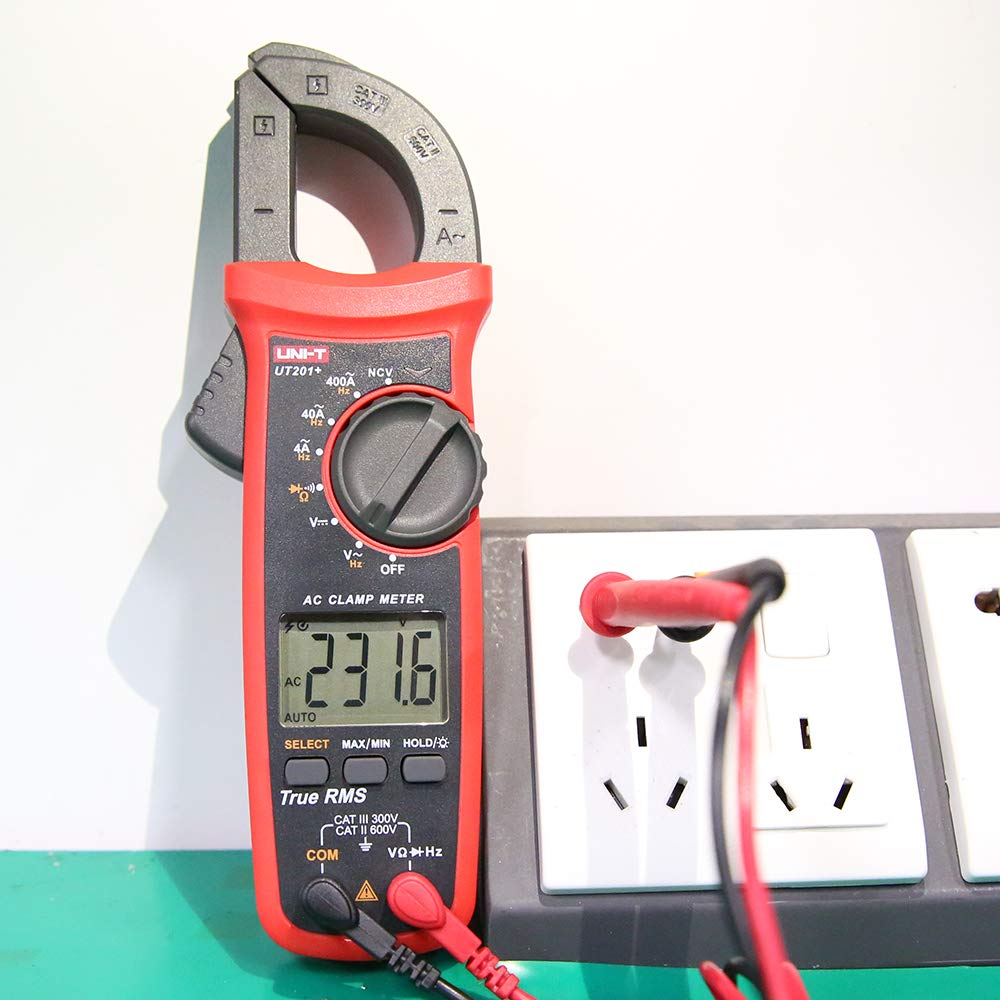Ac Current Meter 400A/AC Digital Clamp Multimeter True RMS Clamp Meter, AC/DC Voltage M
