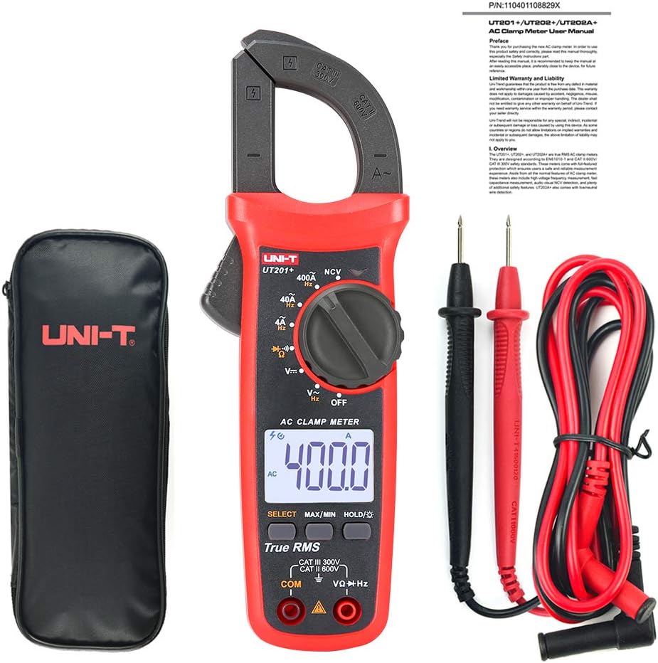 400A/AC Digital Clamp Multimeter True RMS Clamp Meter, AC/DC Voltage M